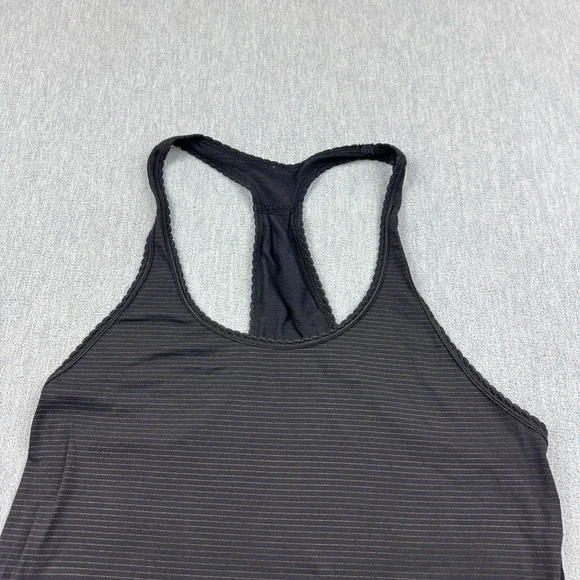 Lululemon Tank Top Womens 8 Black 105 F Singlet Performance Yoga Gym Active - Picture 2 of 9